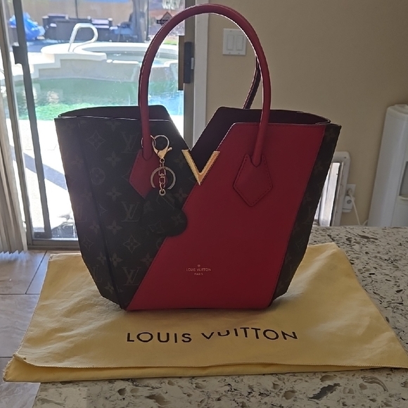 Louis Vuitton Handbags - Louis Vuitton Kimono Red and Brown Monogram  Bag with Dust Bag
